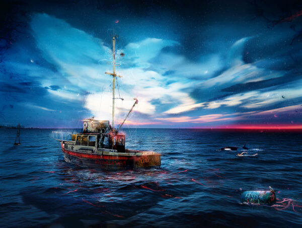 Get Out Of The Water - Jaws Image of boat from Jaws film