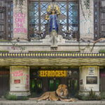 Selfridges shop front with lion