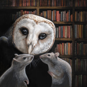 Barn Owl with mouse