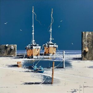 Sailing boats at anchor