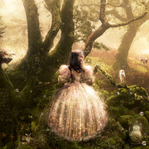 Girl in wood from film Labyrinth