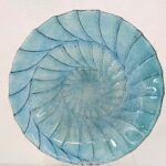 textured glass bowl spiral design