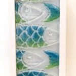 fish plaque textured glass