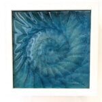 Spiral wall plaque textured glass