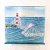 seascape with lighthouse seascape with lighthouse textured glass