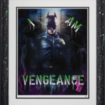 Image of batman stencilled with I Am Vengenge.