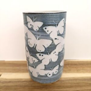 Vase with butterfly design