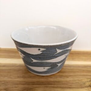 sugar bowl with shoaling fish pattern