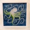 Large glass plaque with octopus design