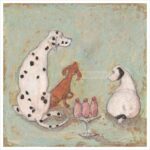 Dogs with cake