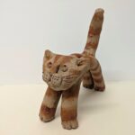 Ginger stripy ceramic cat