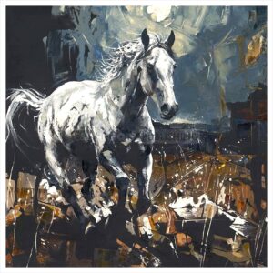 Picture of Galloping White Horse